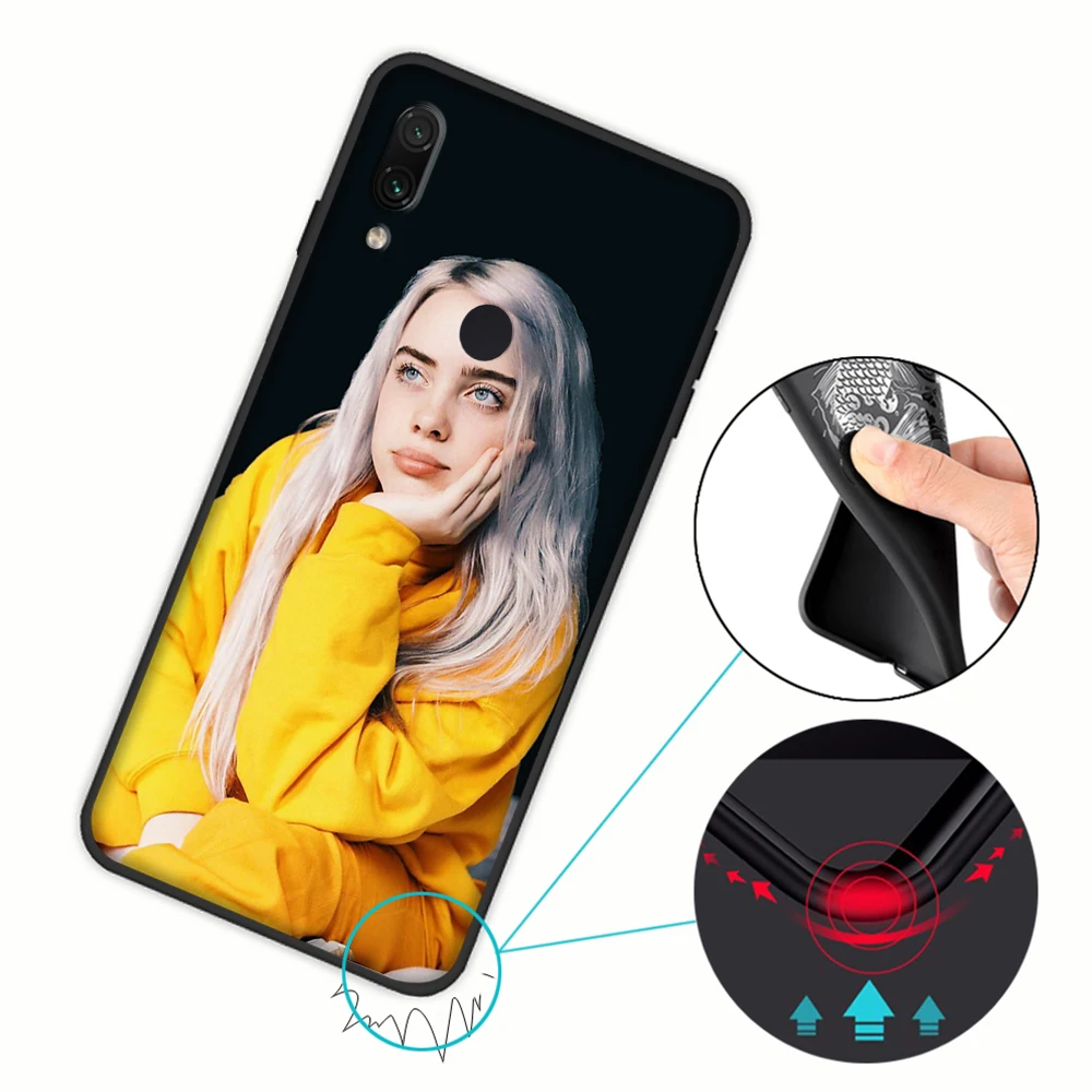 Billie eilish радужные глаза океана мягкий чехол для Xiaomi Redmi Note 7 4 4X6 Pro 5 Plus 5A 6A Go S2