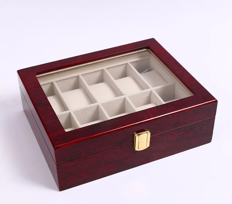 Новые деревянные ящики для часов чехол светильник красный деревянный органайзер