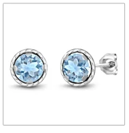 GemStoneKing 2,00 Ct круглые 6 мм розовые сапфировые 925 пробы серебряные классические серьги-гвоздики для женщин