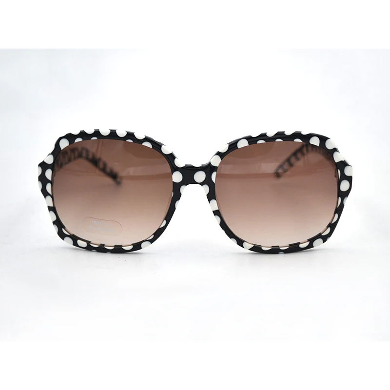 Женские солнцезащитные очки с градиентными линзами большие ацетатные в горошек