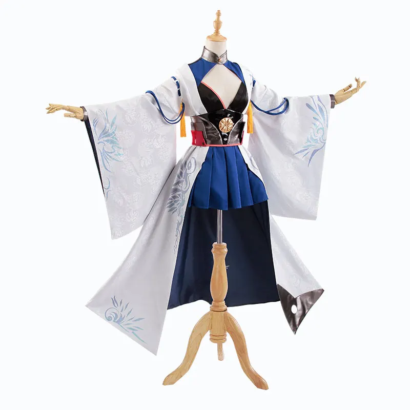 Costume Кага Азур Лейн Косплей Аниме Азур Лейн костюм женское платье юбка Кага лисица кимоно костюм для женщин для Хэллоуина выставки - Цвет: Costume