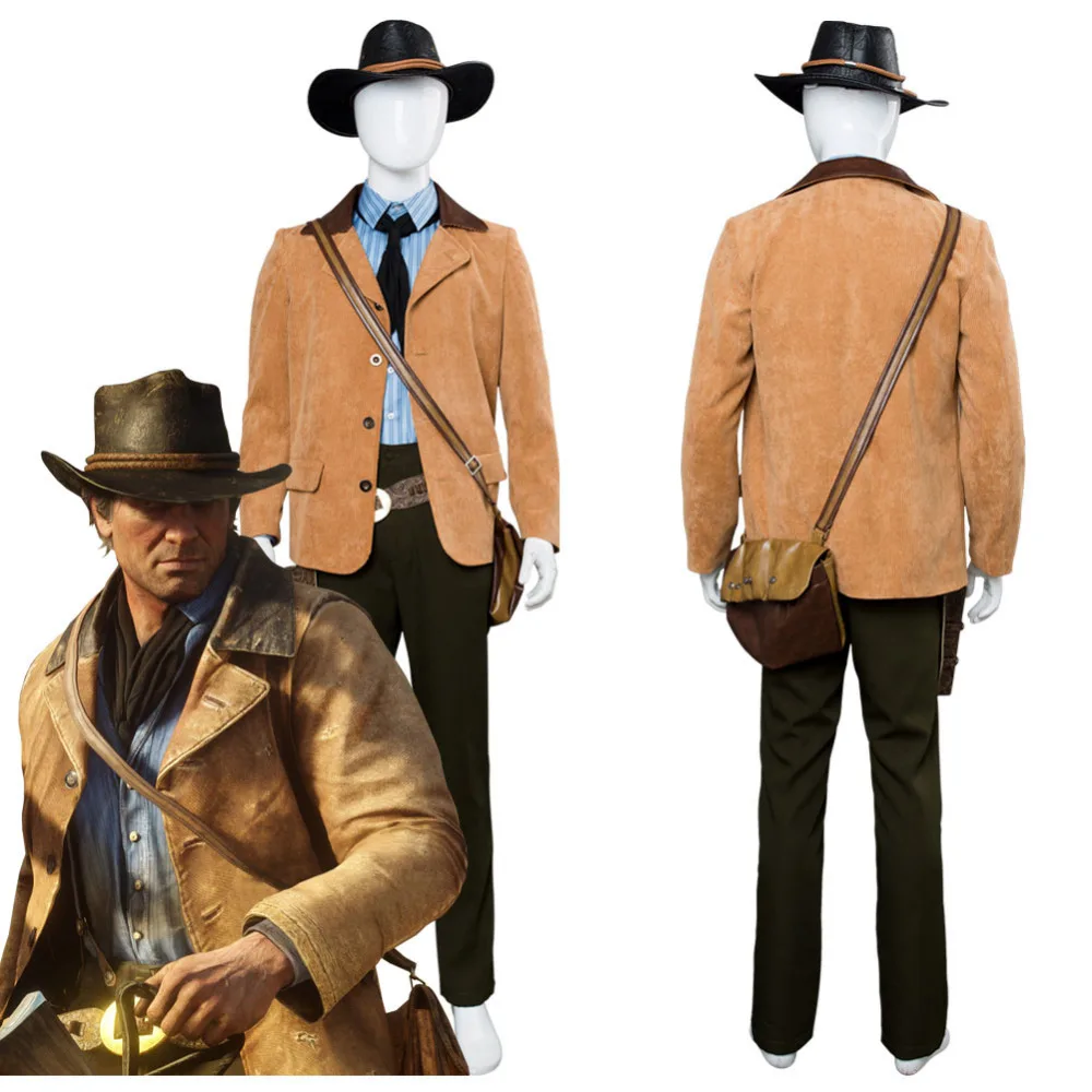 

Red Dead Redemption II 2 Arthur Morgan Cosplay Costume Gunslinger Outfit Suit Halloween Carnival Cosplay Costumes Custom Made
