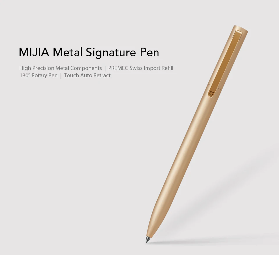 Xiaomi Mijia металлический знак P-E-N PREMEC Гладкий Швейцарский пополняемый сплав ручки MiKuni Япония черные чернила 0,5 подписи P-E-N
