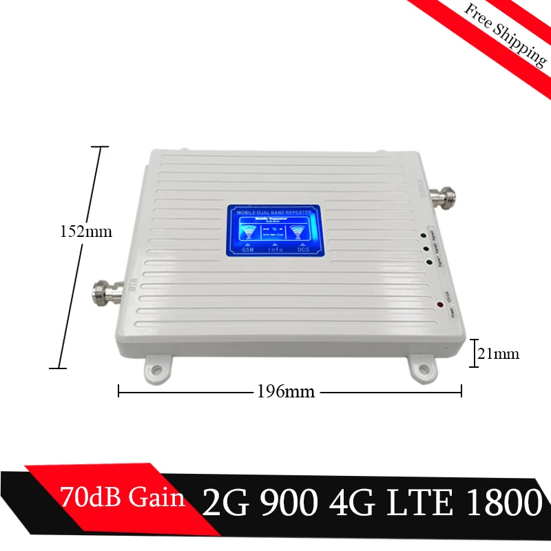 Россия GSM 900 4G LTE 1800 ретранслятор МГц Мобильный усилитель сигнала 70dB Dual Band Repetidor