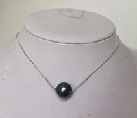 hot wholesale 10 11mm natural australian south sea black pearl necklace 18inch