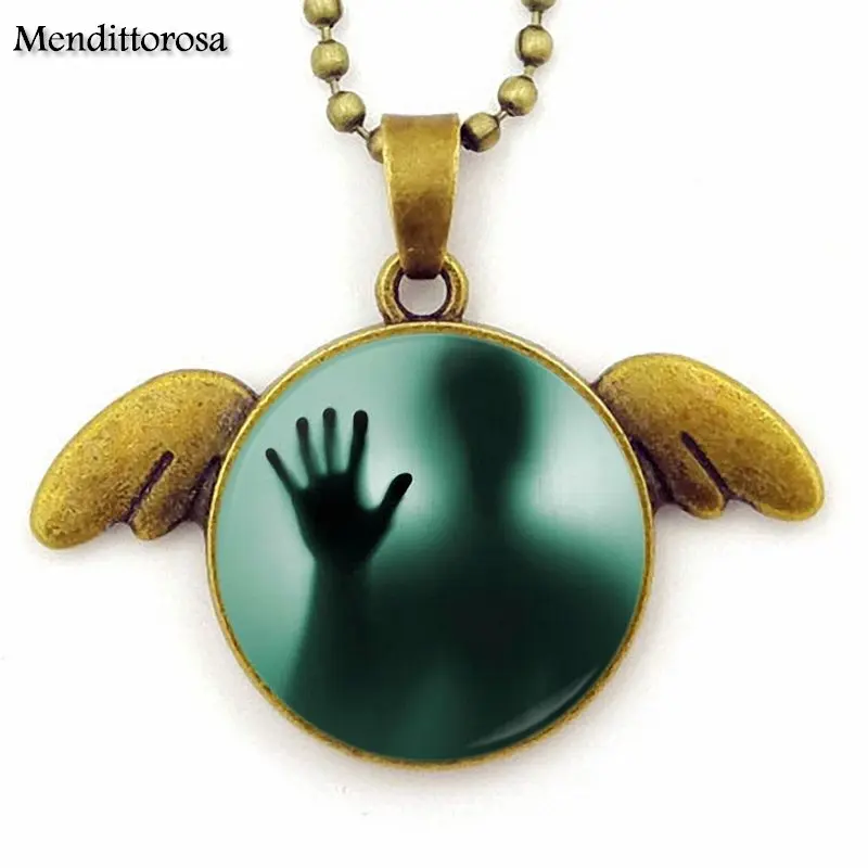 Винтажные Ювелирные изделия оптовая продажа ожерелья Бронзовые Крылья Ангела