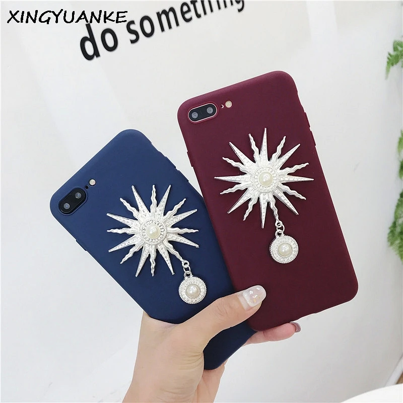 XINGYUANKE телефон чехол для OPPO F3 Plus 3D роскошный цветок солнца жемчуг Coque F1 плюс Чехол