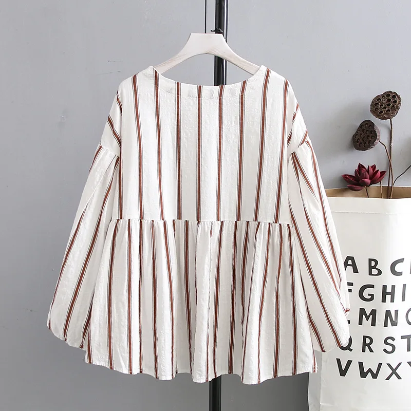 2019 Плюс Размер повседневные блузки весна лето женская одежда модные свободные