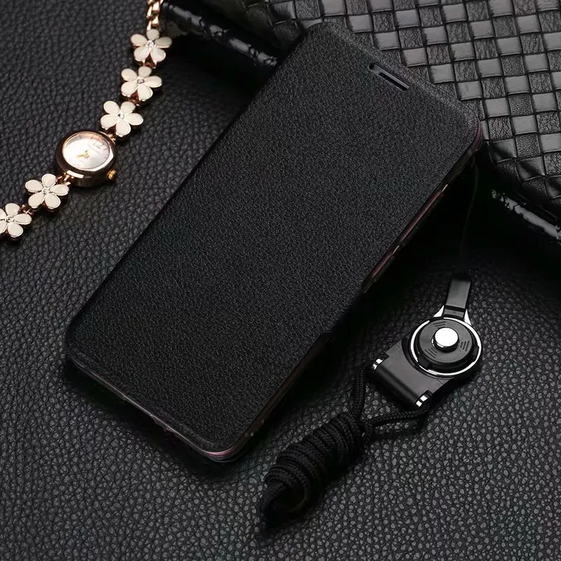 Black PCDG флип-чехол для xiaomi Redmi 6 6A чехол s для xiaomi Redmi 6 Pro Обложка для бумажника, Кожаная подставка флип-чехол s capa с ремешком - Цвет: Black