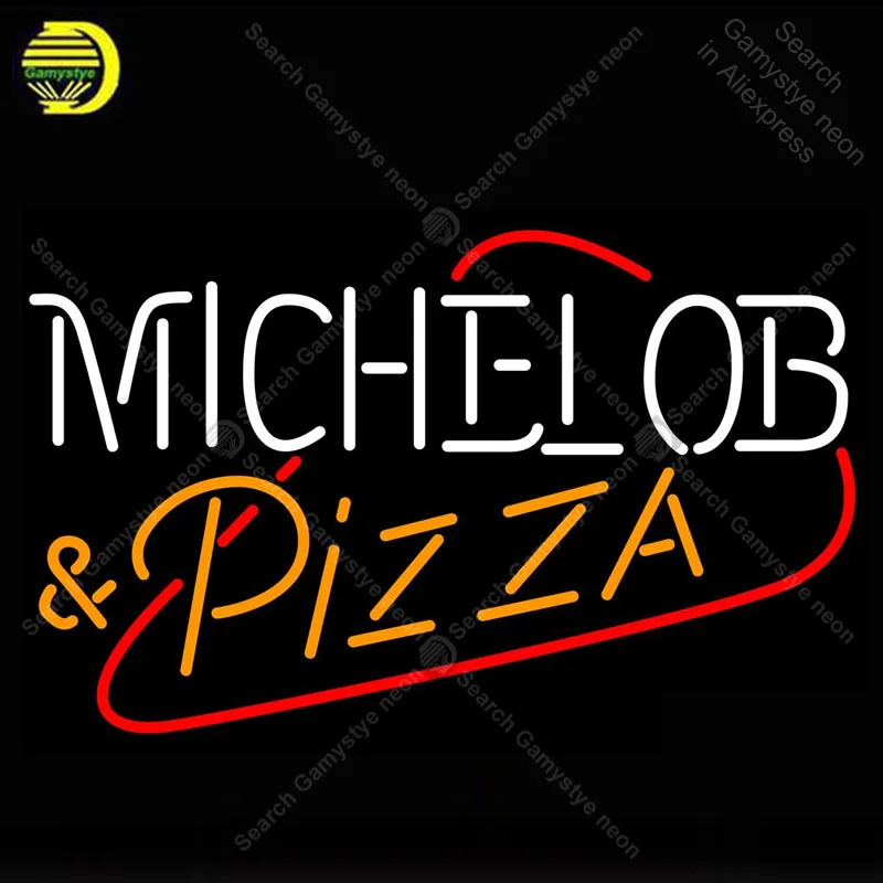 

Michelob Pizza Neon Sign Glass Tube Handmade Avize neon light Sign Decorate Restaurant room Iconic Neon Light Lamps Advertise