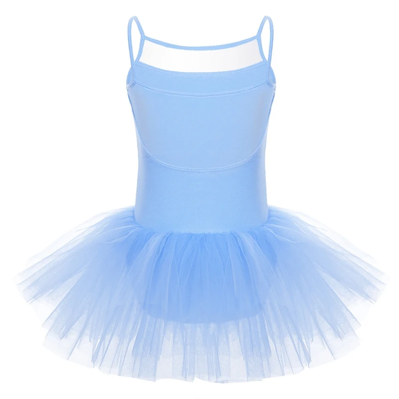 Милое фатиновое платье без рукавов для балета и танцев девочек трико