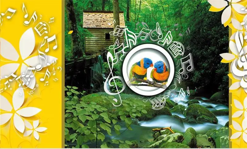 3D обои для комнаты настенная кабина лес вода HD фото на заказ нетканый стикер