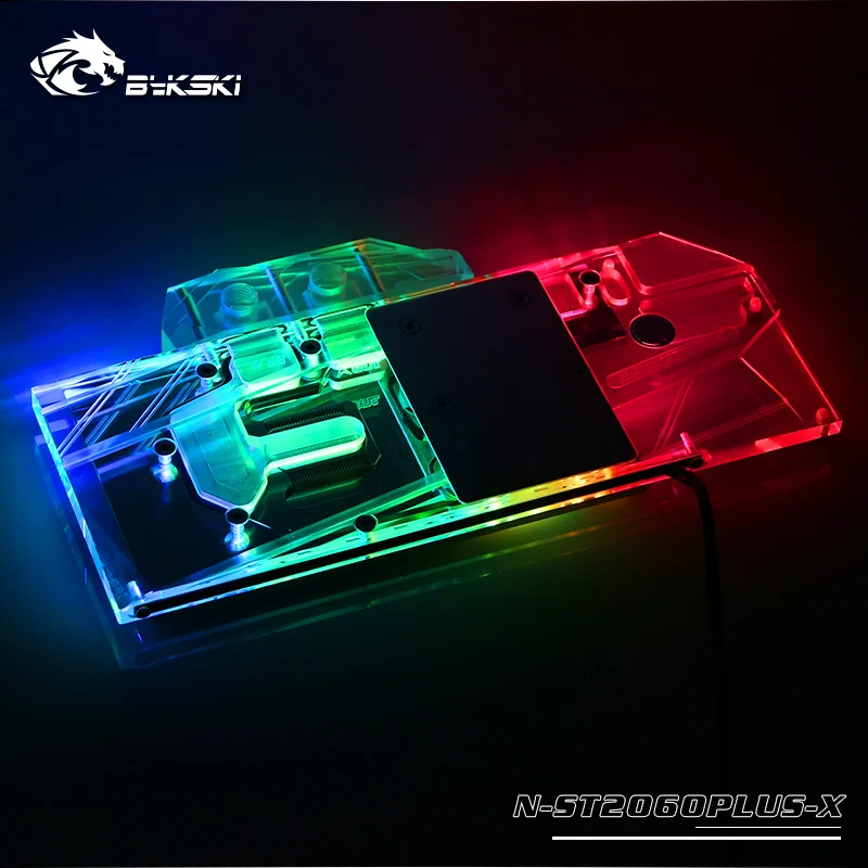 Bykski N ST2060PLUS X GPU/VGA полное покрытие блок водяного охлаждения со светодиодной