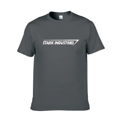 deep grey Новая-STARK INDUSTRIES футболка новая мода крутые повседневные футболки хлопок высокое качество футболка для мужчин футболка с круглым вырезом для мужчин - Цвет: deep grey