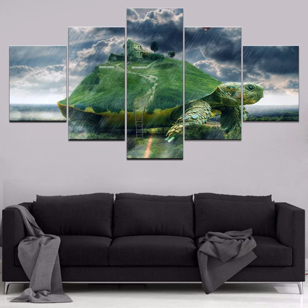 Художественная абстрактная психоделическая черепаха домашний декор