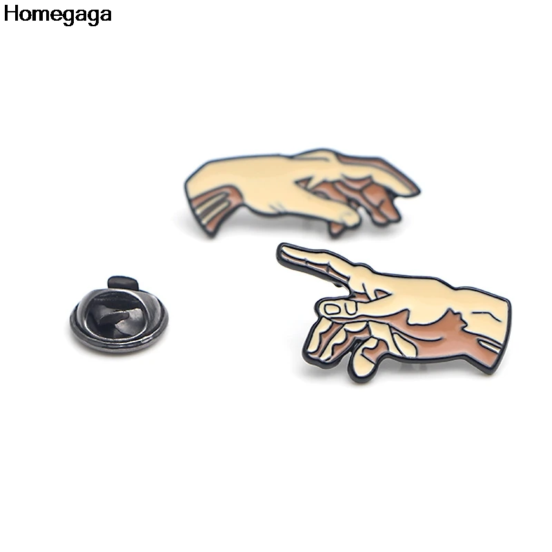 Homegaga 2 шт./компл. создание Adam цинковый значки para рубашка сумка Одежда Кепка броши для обуви значки медали украшения D2077