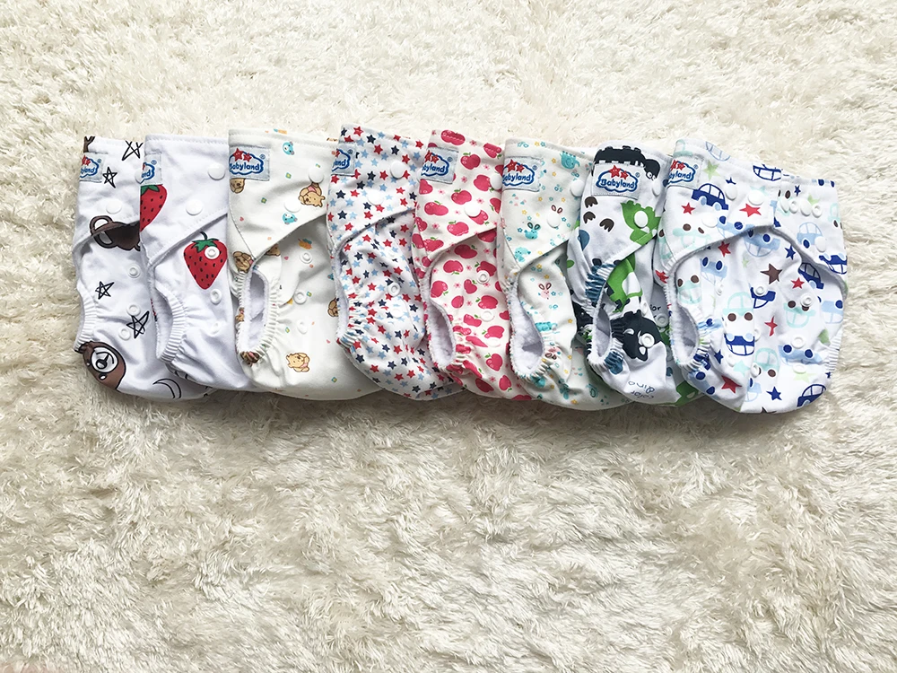 My Choice Babyland Хлопковые Подгузники моющиеся многоразовые детский тканевый подгузник лист карманные пеленки Чехлы для новорожденных и младенцев Размер принт