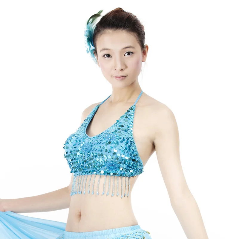 14 Цветов Костюмов для Танца Живота Новые Кисти Бюстгальтера Старшего сексуального блеска Брюки для Женщин Танцующих Верхов.