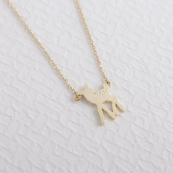 

10pcs Wholesale Baby Deer Pendant Necklace Animal Statement Necklaces