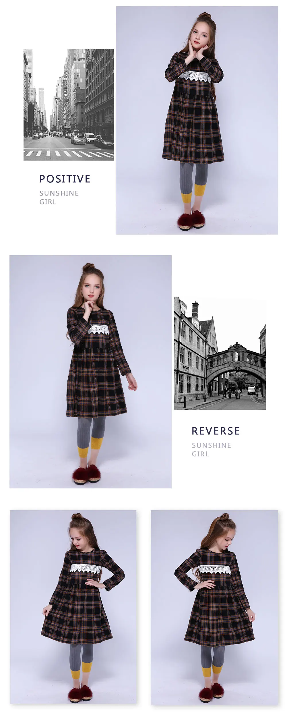Kseniya kids/детские зимние платья для девочек; хлопковое кружевное платье в клетку с длинными рукавами в европейском и американском стиле; праздничное платье принцессы для девочек