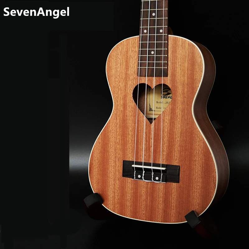 Укулеле SevenAngel 23 дюйма с рисунком сердца|buiding| |