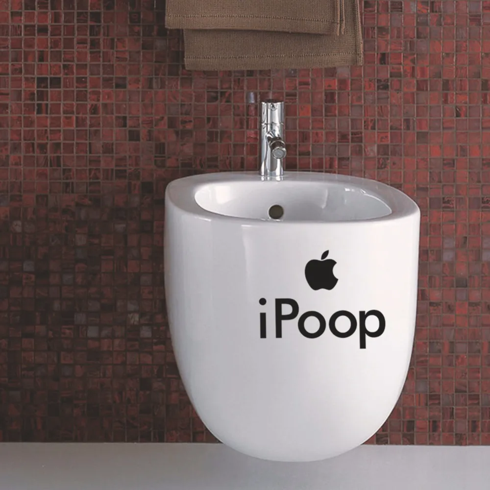 Хит продаж 2 предмета наклейка на стену для туалета наклейки IPoop стиральной