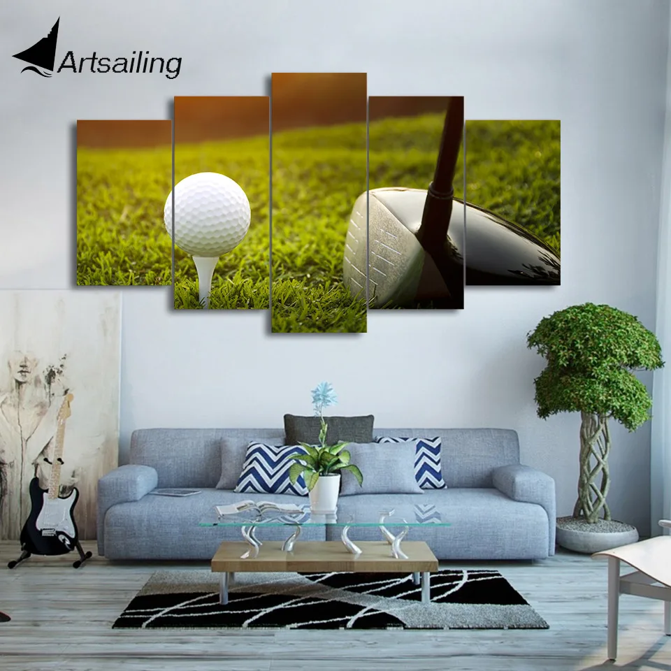 5 шт. картины на холсте для игры в гольф|picture for living room|wall pictures5 piece canvas art |