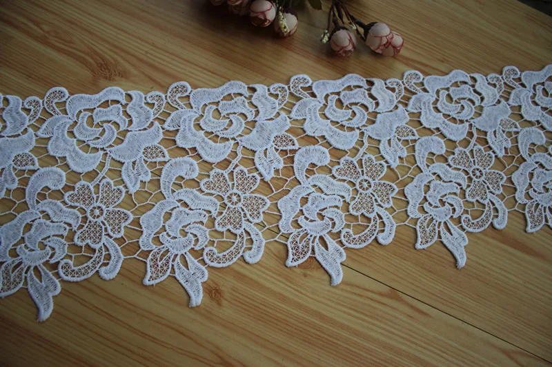 16 см ширина 6 3 дюйма (3 ярдов/партия) черно белая вязаная Водорастворимая