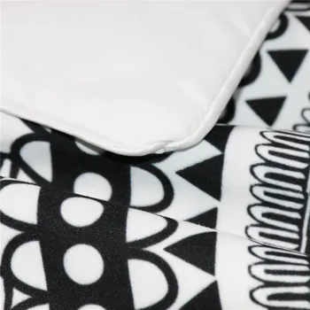 BlessLiving Geometric Abstract Deer Bedding Set Retro Aztec Inspired Moose Elk Duvet Cover Black and White Tribal Bedspreads 5