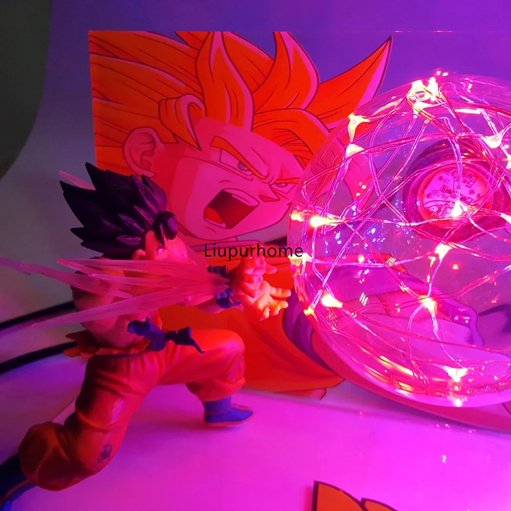 Dragon Ball Сон Гоку против вегсветодио дный ета светодиодные ночники настольная лампа Dragon Ball Z Супер Saiyan DBZ Lampara Рождество ночник