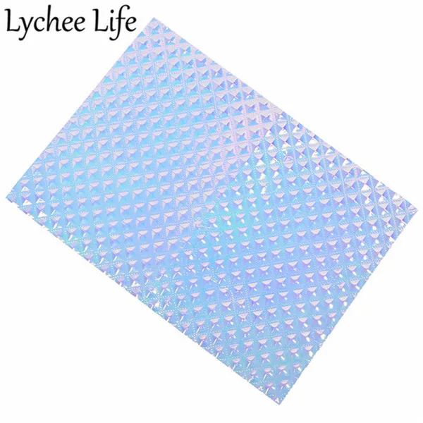6 Lychee Life A4 Переливающаяся кожаная ткань цветная PU голографическая Ткань DIY Современная домашняя одежда текстиль швейная ткань аксессуары - Цвет: 6