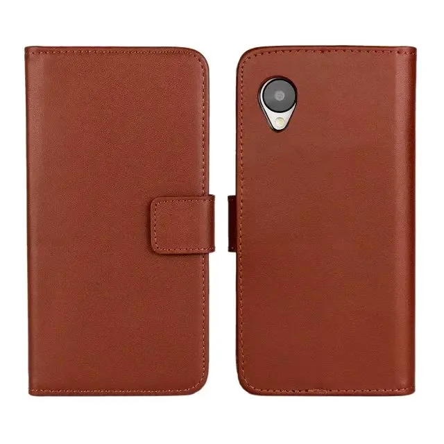 Для Fundas LG Nexus 5, чехол, Премиум чехол из искусственной кожи, бумажник, флип-чехол для LG Nexus 5, с отделениями для карт и отделением для денег, GG - Цвет: Коричневый