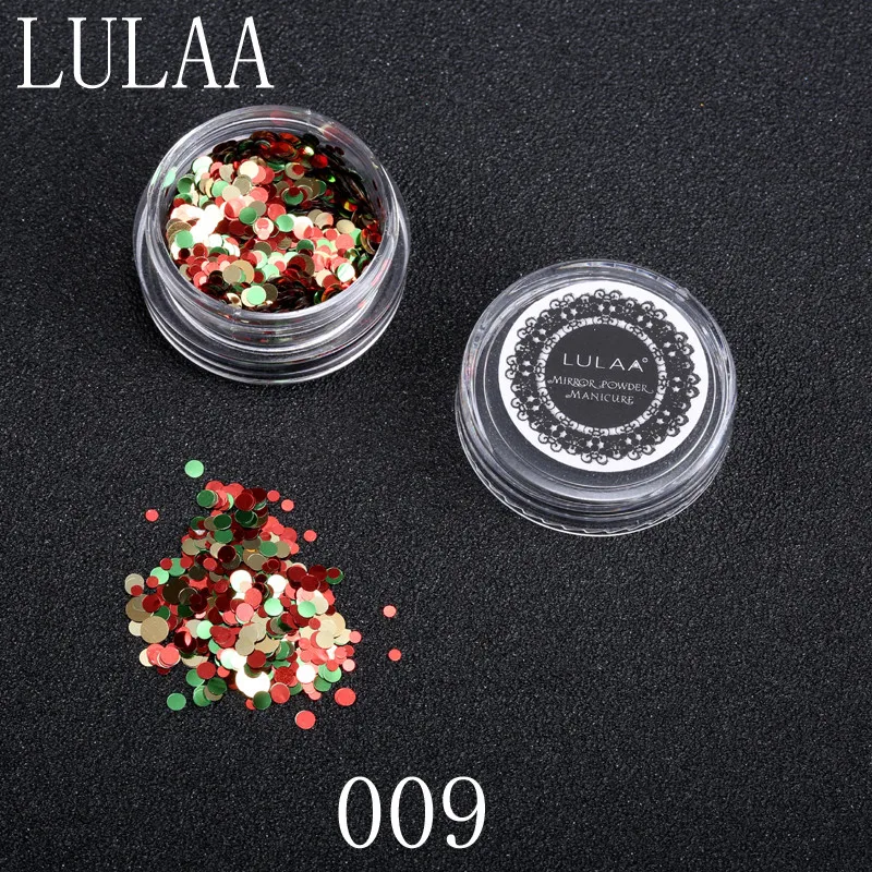 LULAA 1 коробка дизайн ногтей Блеск блестка 3D блестящие круглые Блестки декоративный Маникюр DIY Прямая поставка 80125
