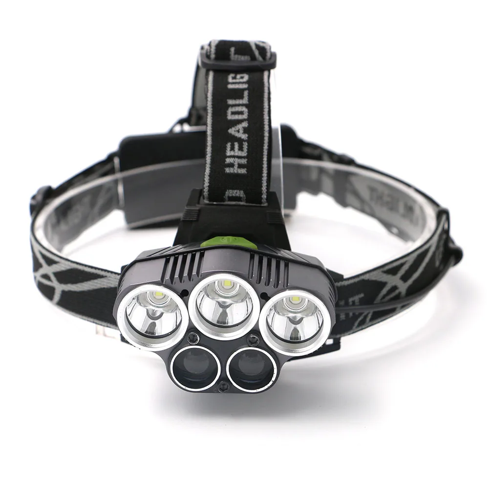 Светодиодный налобный фонарь 5 CREE XM L T6 Q5 светодиодный USB 15000 люмен для кемпинга