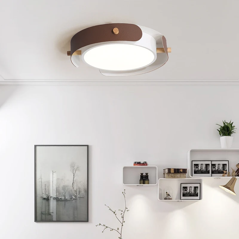 Простые круглые светодиодные потолочные светильники в скандинавском стиле