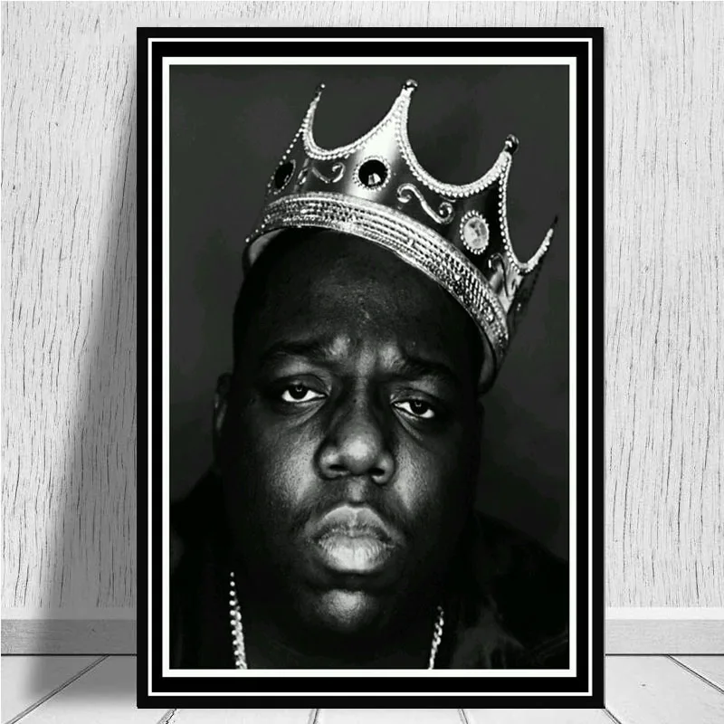 0004 Известный B.I.G Biggie Smalls Тупак Шакур раппер король художественный постер Картина Настенная картина домашний декор, плакаты и принты - Цвет: 0004