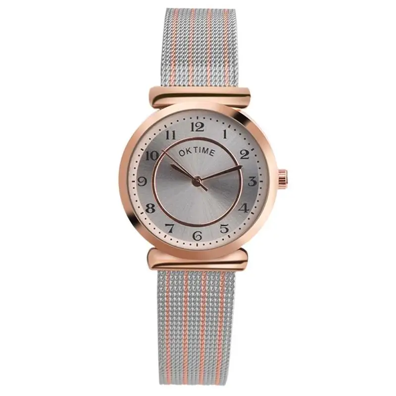 Quartz Watch Women Leather Band Wrist Watch Fashion Waterproof Bracelet Quartz Watch Casual Women Round Dial Analog Wristwatch
