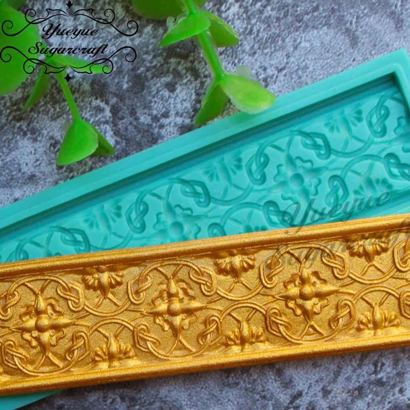 Yueyue Sugarcraft Boder силиконовая форма для украшения торта инструменты confeitaria moldes de silicone