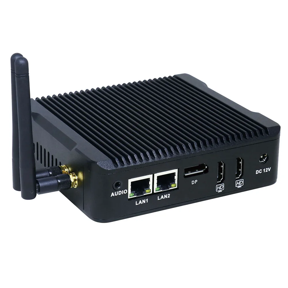 Мини-ПК с Intel celeron N3160 четырехъядерным процессором 1,6 ГГц dual lan 2* HDMI 1* DP 6* USB X86 одноплатный компьютер для офиса