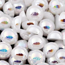 5 мм 700 шт./лот Mix colors AB Половина круглые плоские снизу бусины Имитация Бусины из АБС-пластика для ногтевое искусство, Модные украшения Аксессуары