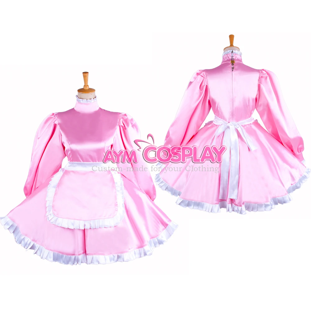 Запираемый Сисси горничной атласное платье форма Сделанные на заказ