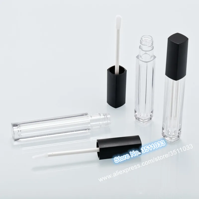 5 мл косметический блеск для губ пластиковая черная крышка пустые прозрачные