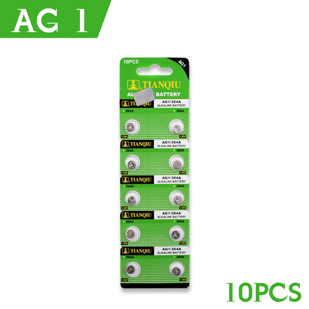 YCDC Фирменная новинка 10 шт./лот AG1 LR60 164 GP364 CX60 D364 G1 GP364 LR60 щелочной кнопка сотового Батарея для часы игрушки