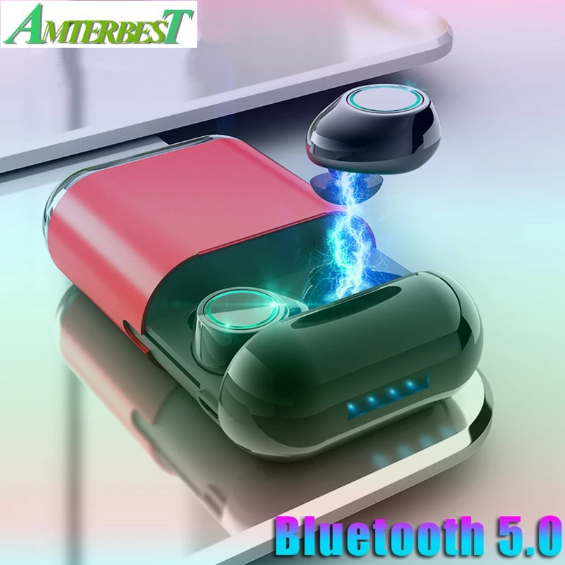 Беспроводные наушники AMTERBEST S7 TWS Bluetooth спортивные стереонаушники 5 0 вкладыши с