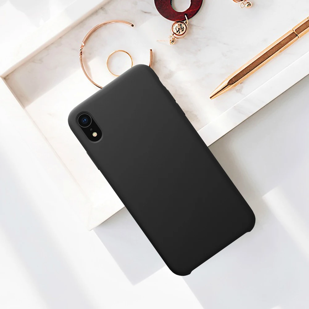 BLACK Для iPhone Xs Max чехол NILLKIN жидкий Гладкий силиконовый чехол для iPhone Xs Max роскошный защитный чехол - Цвет: BLACK