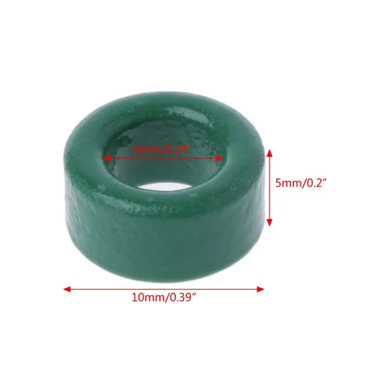

10Pc Power Transformer Ferrite Ring Inductor Coil Green Iron Toroid Ferrite Core
