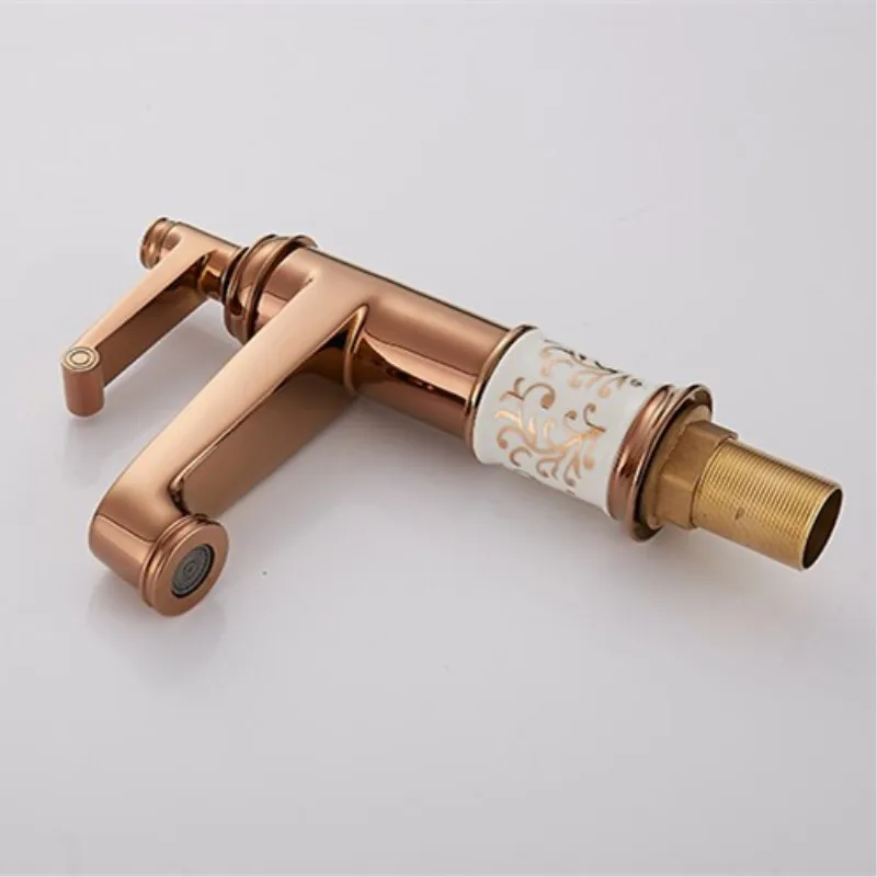 COROTO European Style Gold Plating Luxury Bathroom Basin Faucet Single Handle Vanity Sink Mixer Water Tap With Ceramic 8801C |