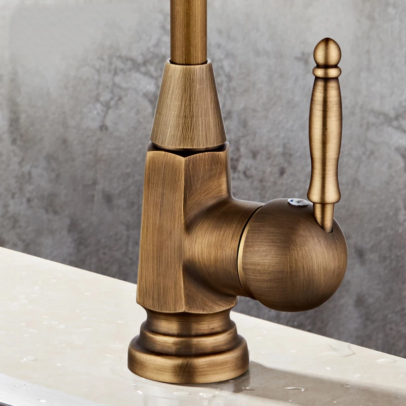 Западный стиль латунный кран для холодной и горячей воды может быть вращение на