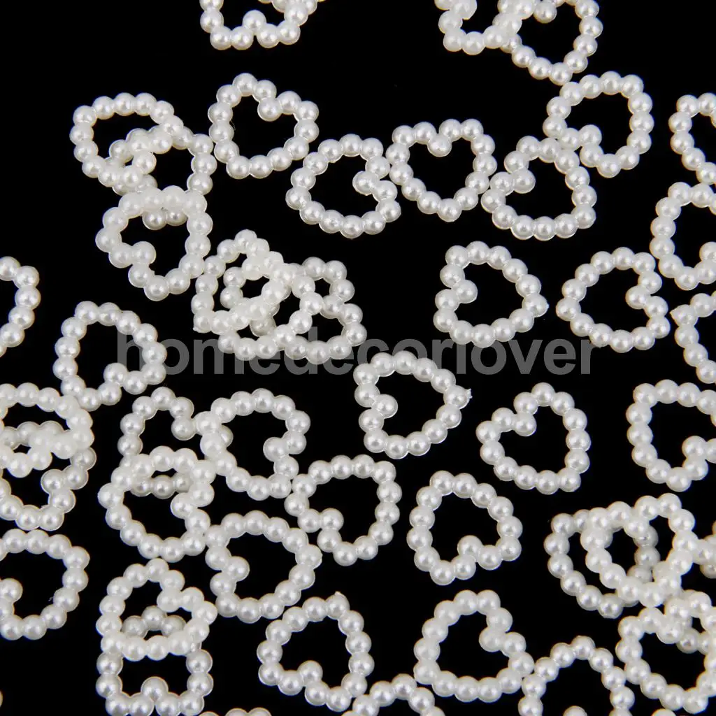 100 искусственный жемчуг в форме сердца украшения кабошона изготовление