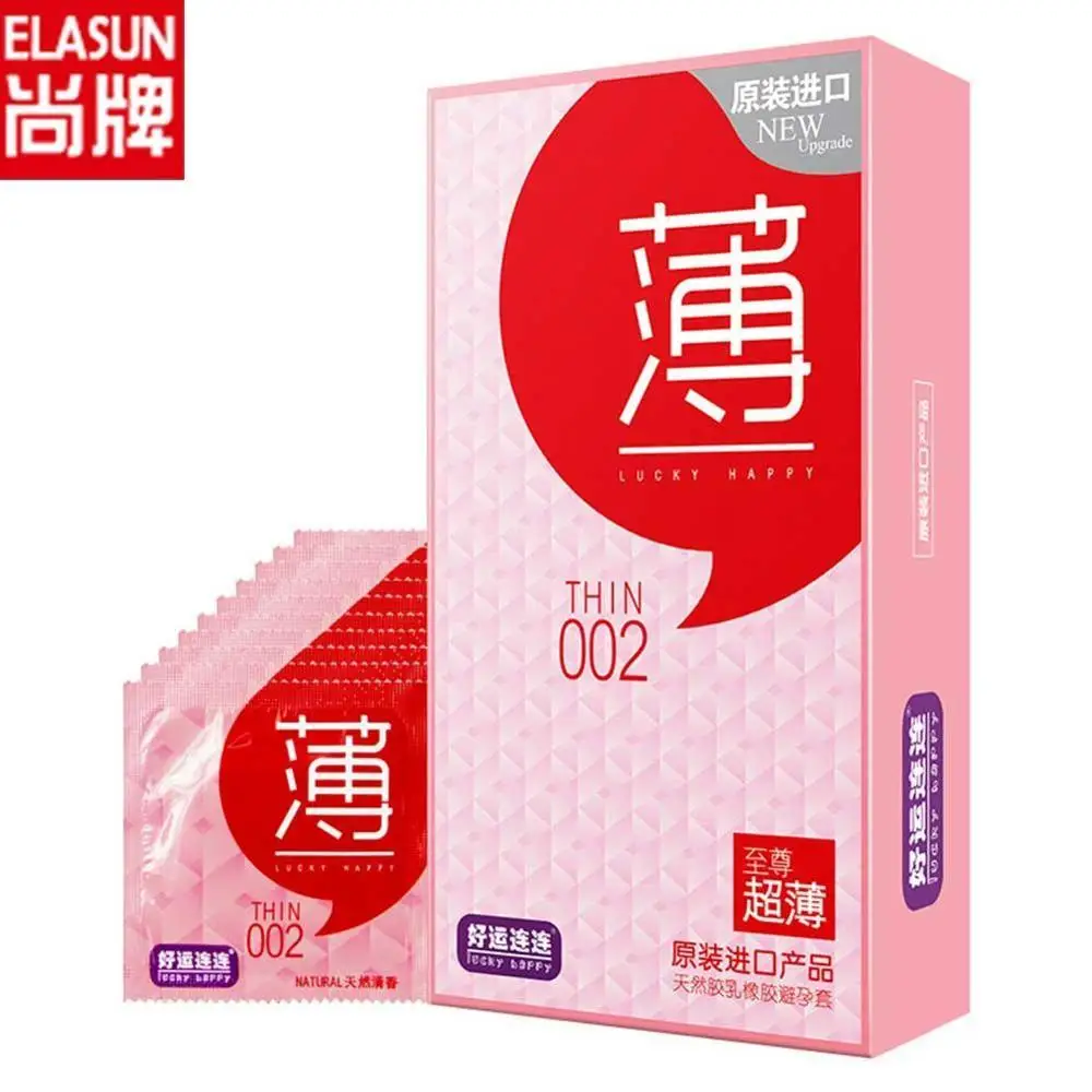 Латексные презервативы ELASUN ультратонкие латексные с насадкой на пенис 0 04 мм для